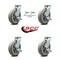Service Caster 8 Inch Thermoplastic Rubber Caster Set with Roller Bearing 4 Brake 2 Swivel Lock SCC-30CS820-TPRRF-TLB-BSL-2-TLB-2 - alternate 5